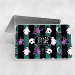 15430 personalised bats ghosts gothic green tin 1