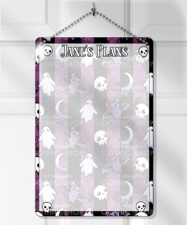 15434 personalised bats ghosts gothic pink planner 1