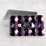 15435 personalised bats ghosts gothic pink tin 1