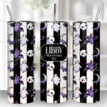 15441 personalised bats ghosts gothic white tumbler 1