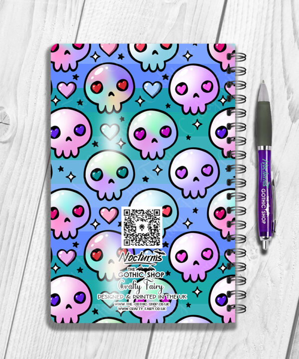 15442 personalised kawaii skulls gothic notebook 2