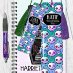 15443 personalised kawaii skulls gothic bookmark 1