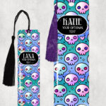 15443 personalised kawaii skulls gothic bookmark 2