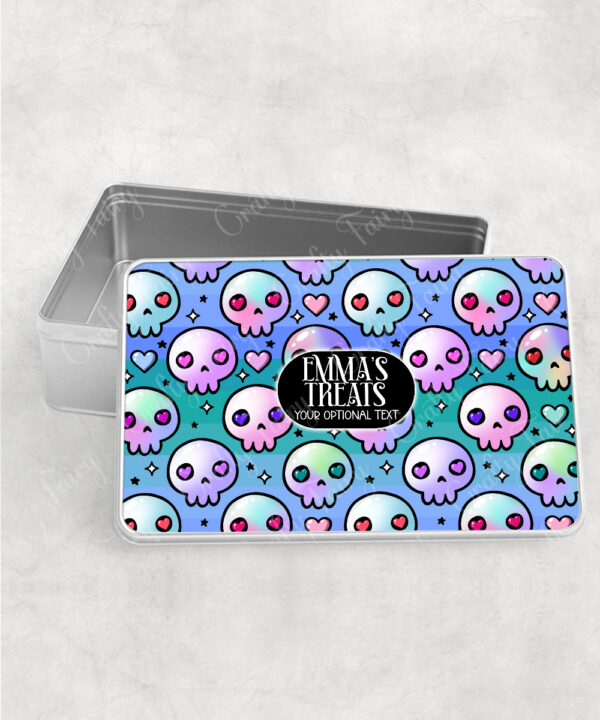 15445 personalised kawaii skulls gothic tin 1