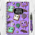 15447 personalised kawaii spooky treats gothic notebook 1
