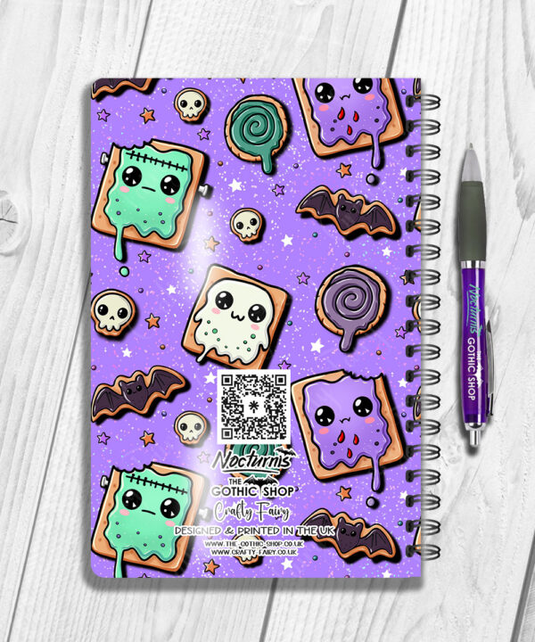 15447 personalised kawaii spooky treats gothic notebook 2