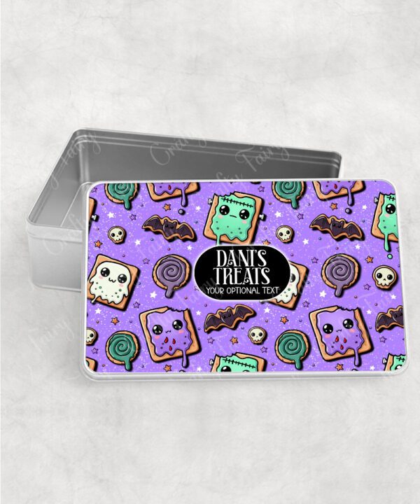 15450 personalised kawaii spooky treats gothic tin 1