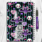 15456 personalised love bites purple bat notebook 2