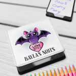 15457 personalised love bites purple bat memo notes 1