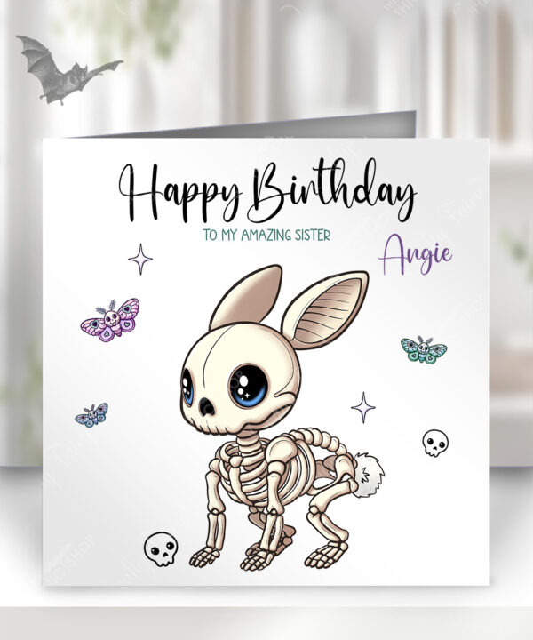15465 personalised skelly bunny goth card 1