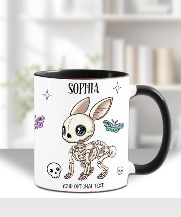 15466 personalised skelly bunny goth mug 1