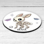 15467 personalised skelly bunny goth coaster 1