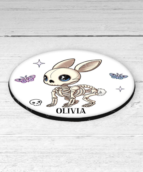 15467 personalised skelly bunny goth coaster 1