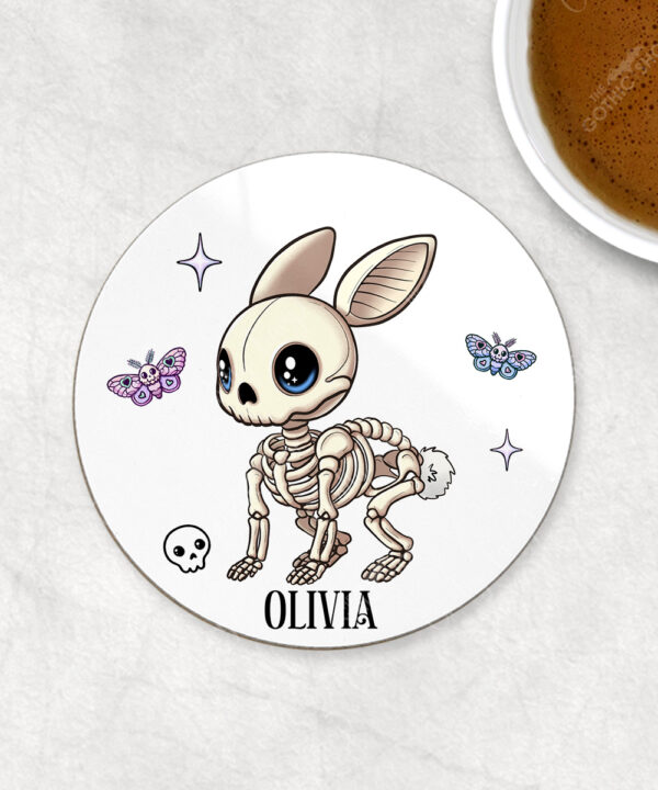 15467 personalised skelly bunny goth coaster 2