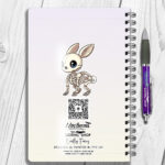 15468 personalised skelly bunny goth notebook 2