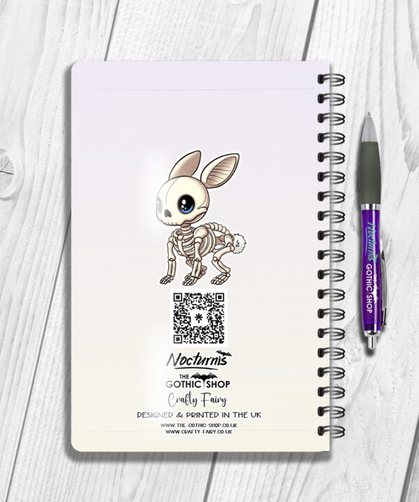 15468 personalised skelly bunny goth notebook 2