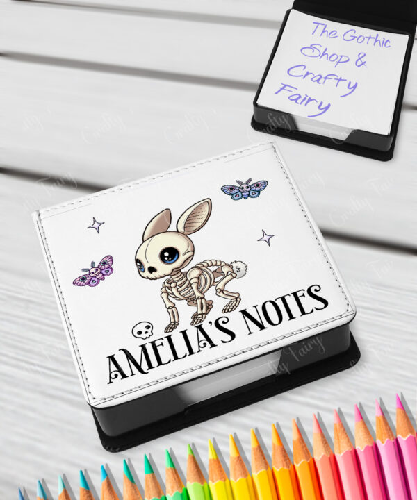 15469 personalised skelly bunny goth memo notes 1