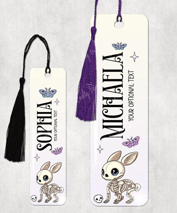 15470 personalised skelly bunny goth bookmarks 1