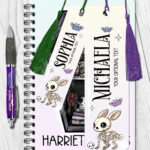 15470 personalised skelly bunny goth bookmarks 2
