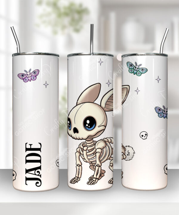 15472 personalised skelly bunny goth tumbler 2