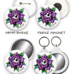 15493 personalised jack rose badge mirror keyring 1