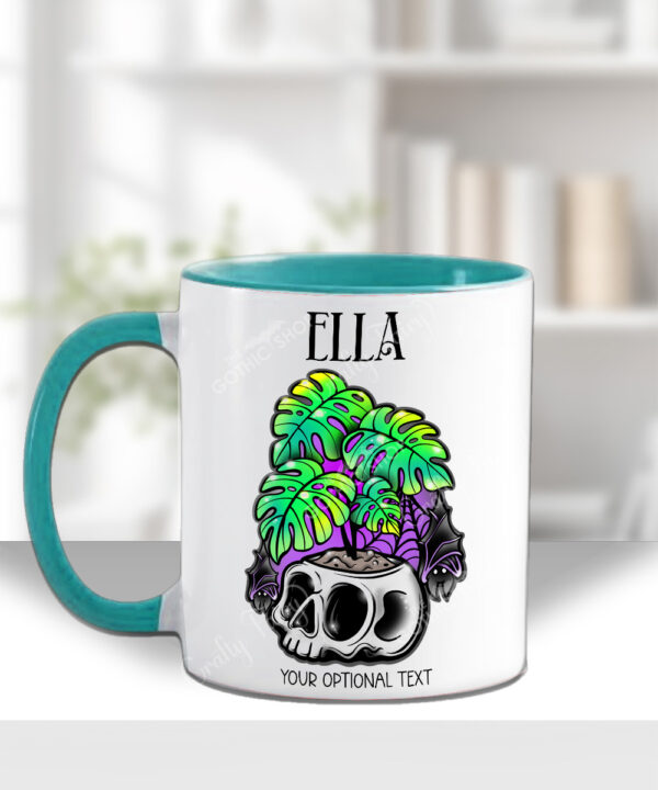 15499 personalised spooky monstera gothic mug 2