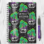 15501 personalised spooky monstera gothic notebook 1
