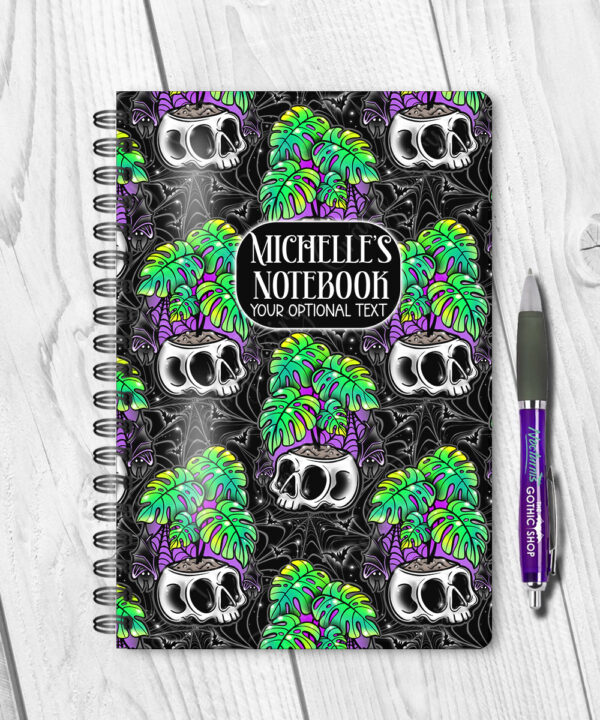 15501 personalised spooky monstera gothic notebook 1