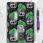 15501 personalised spooky monstera gothic notebook 2
