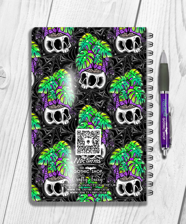15501 personalised spooky monstera gothic notebook 2