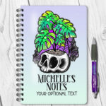 15502 personalised spooky monstera gothic notebook 1