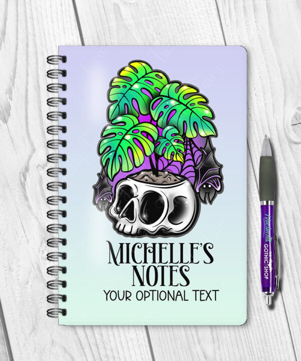 15502 personalised spooky monstera gothic notebook 1
