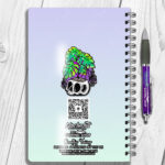 15502 personalised spooky monstera gothic notebook 2