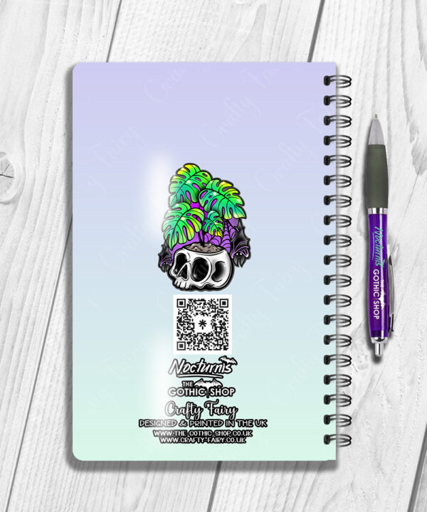 15502 personalised spooky monstera gothic notebook 2