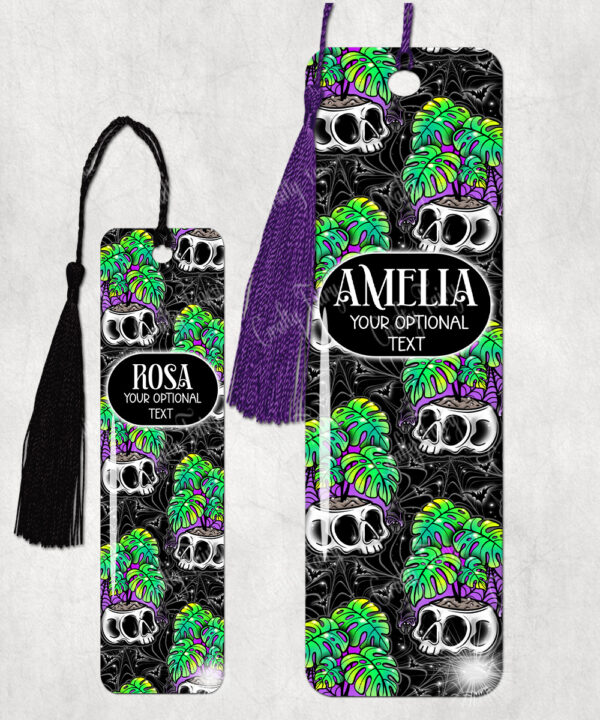 15504 personalised spooky monstera gothic bookmark 2