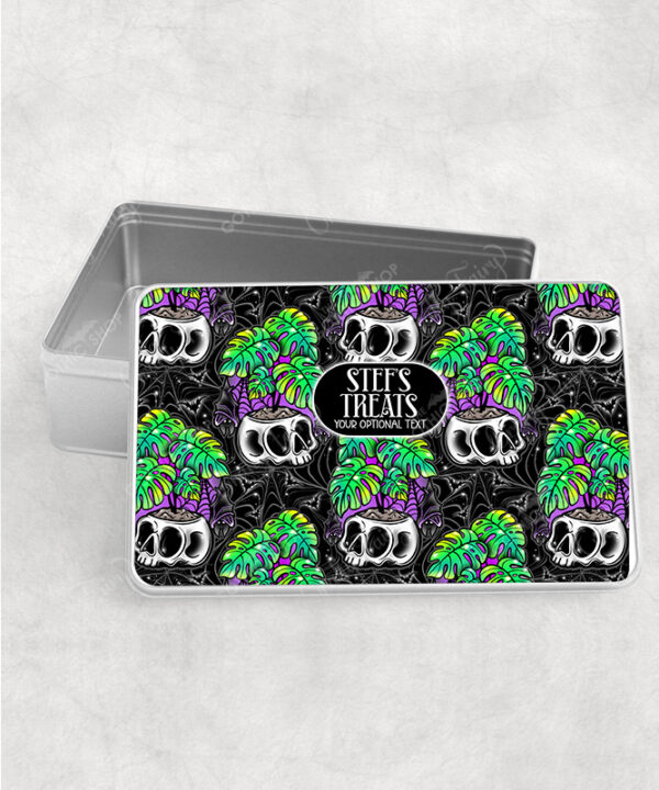 15505 personalised spooky monstera gothic tin 1