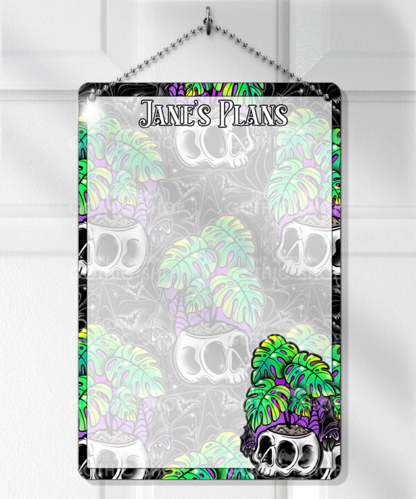 15511 personalised spooky monstera gothic planner 1