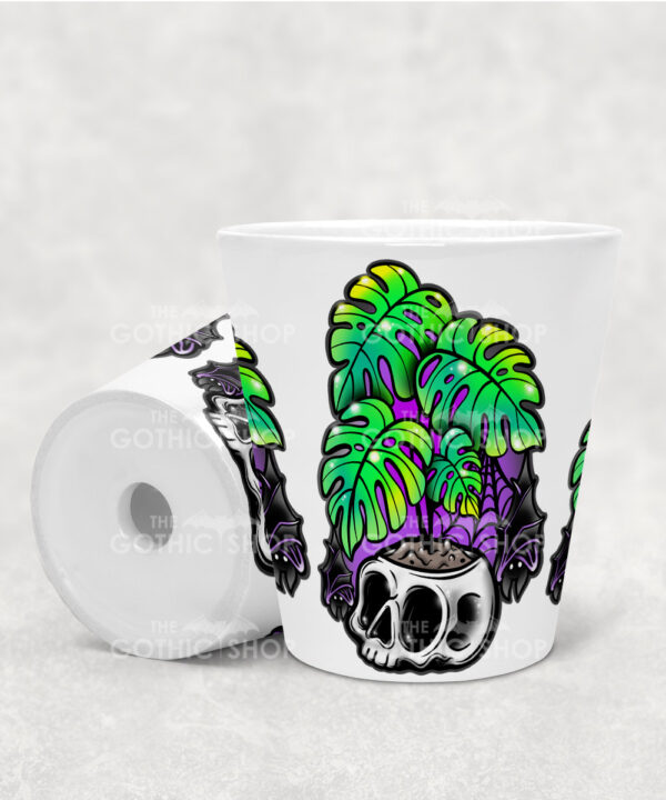 personalised spooky giant monstera plant gothic small plant pot