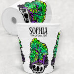 personalised spooky giant monstera plant gothic small plant pot