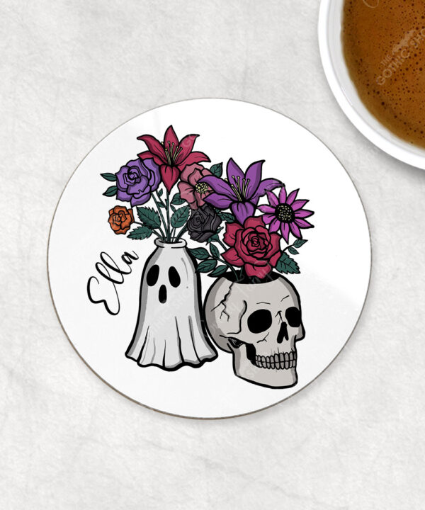 15518 personalised spooky plant pots coaster 1