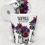 personalised flowers in spooky vases gothic small plant pot