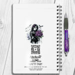 15531 personalised gothic lady purple roses notebook 2