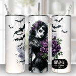 15535 personalised gothic lady purple roses tumbler 1