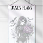 15539 personalised gothic lady purple roses planner 1
