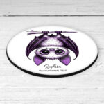 15548 personalised purple bat halloween coaster 2