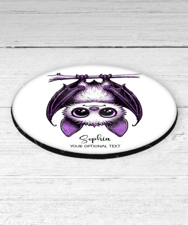 15548 personalised purple bat halloween coaster 2