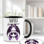 15548 personalised purple bat halloween coaster 3