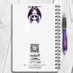 15549 personalised purple bat halloween notebook 2