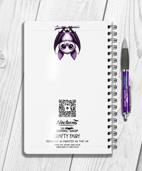 15549 personalised purple bat halloween notebook 2