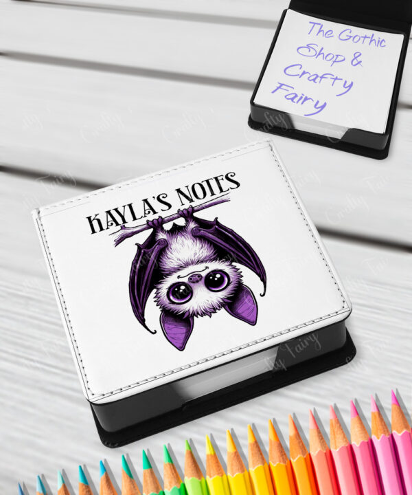 15550 personalised purple bat halloween memo notes 1